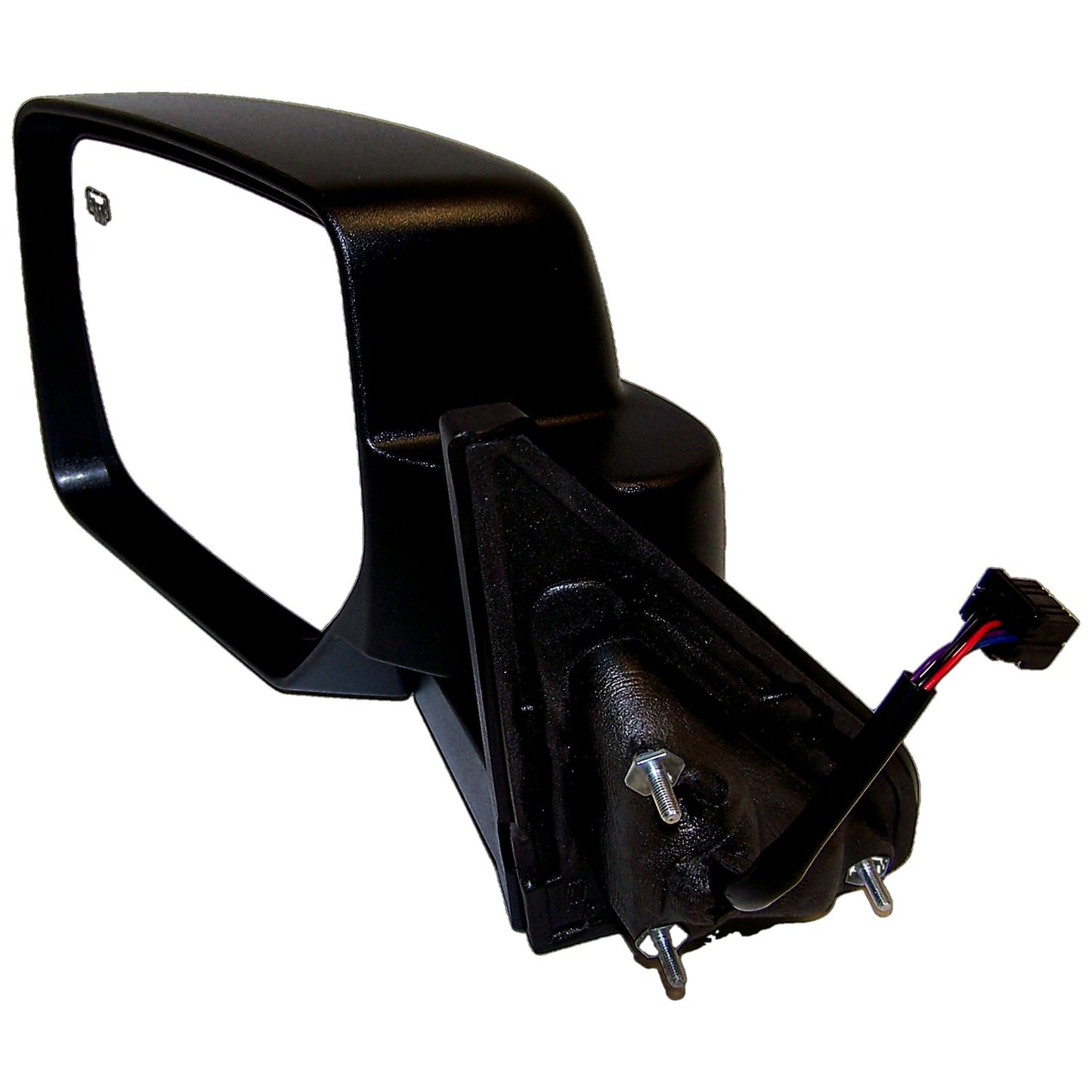 Black ; Left Power, Heated, Manual Folding Mirror for 2007-2014 Jeep MK Patriot Crown Automotive-4
