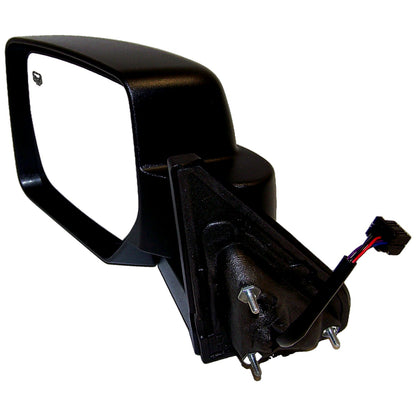 Black ; Left Power, Heated, Manual Folding Mirror for 2007-2014 Jeep MK Patriot Crown Automotive-4