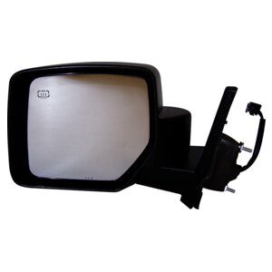 Black ; Left Power, Heated, Manual Folding Mirror for 2007-2014 Jeep MK Patriot Crown Automotive-5