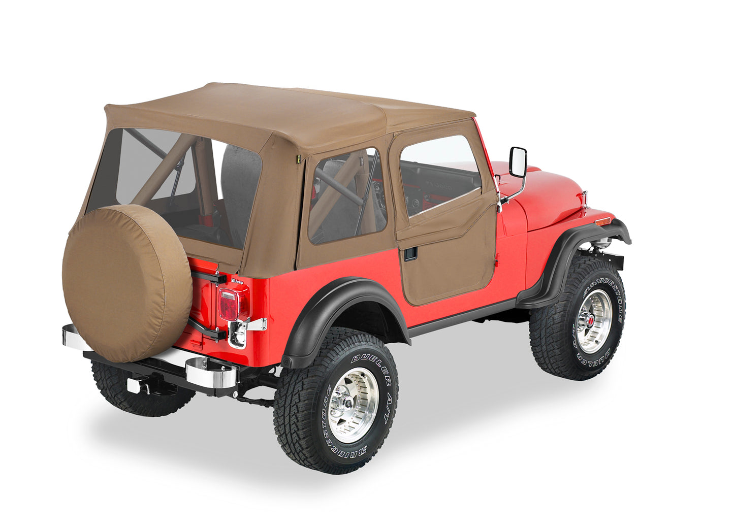 Supertop Classic Squareback Soft Tops For Jeep 1976-1983 CJ5 Clear Bestop-1