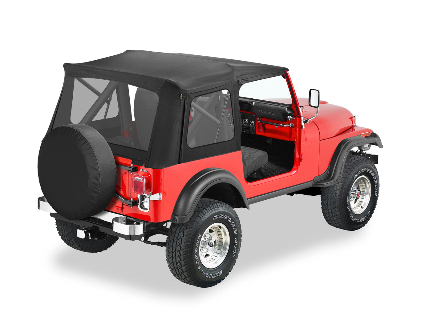 Supertop Classic Squareback Soft Tops For Jeep 1976-1986 CJ7 Clear Bestop-2