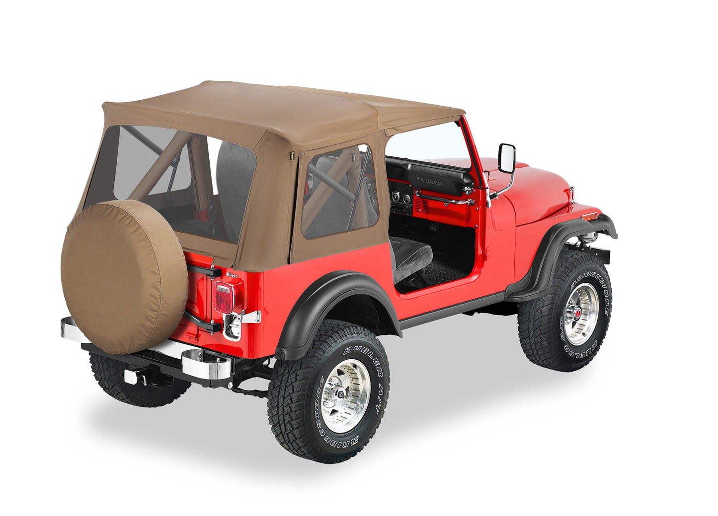 Supertop Classic Squareback Soft Tops For Jeep 1976-1986 CJ7 Clear Bestop