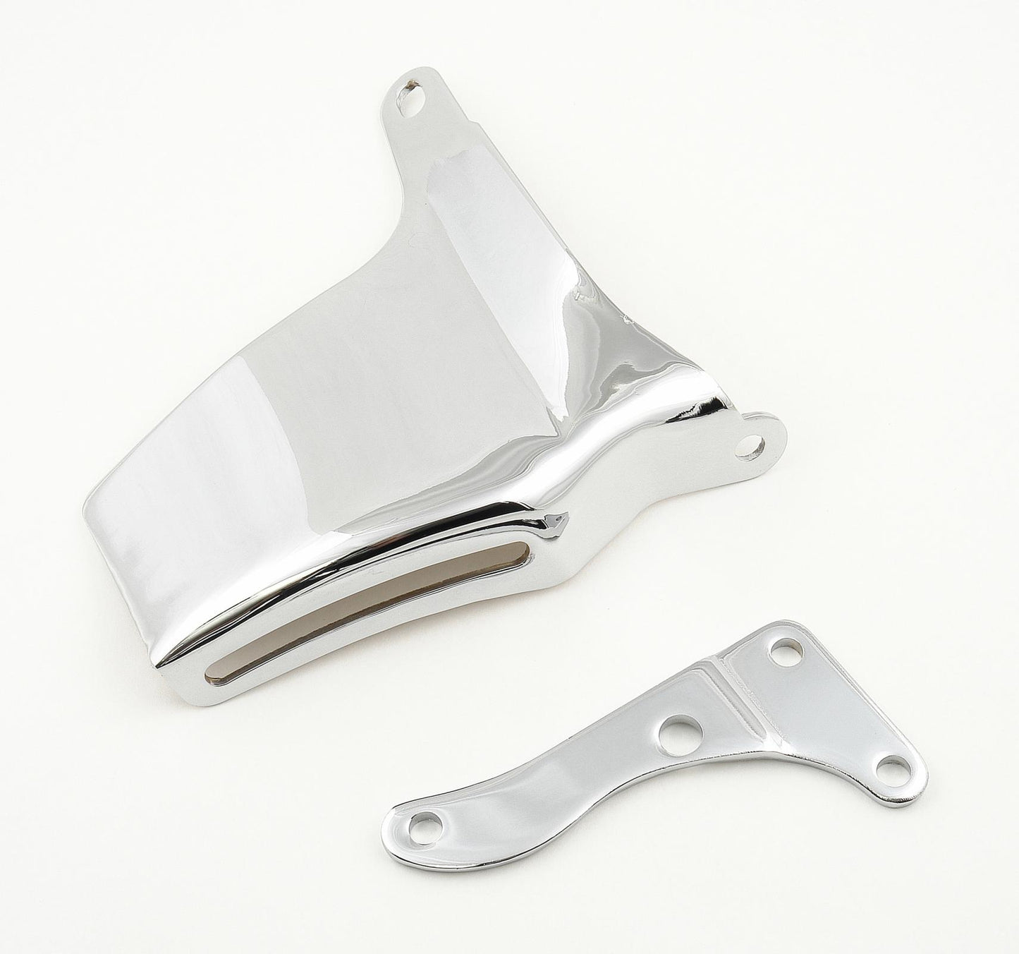 Alternator Brackets Chrome Fits 1969-1975 Chevrolet Small Block with Long Water Pump Mr Gasket