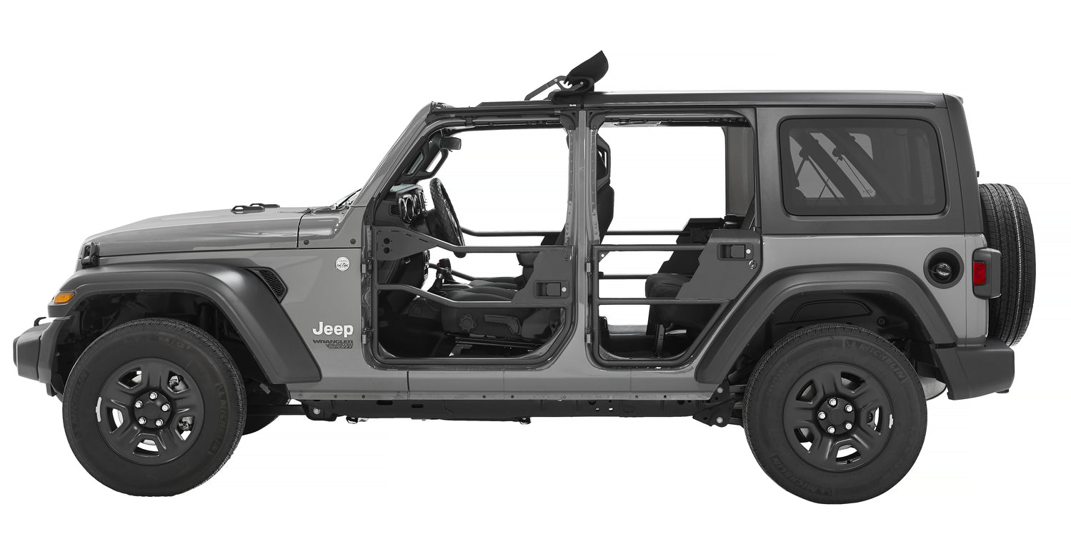 Jeep Tube Doors HighRock 4x4 Element Doors For Jeep 2020-2024 Gladiator Matte Black Bestop-4