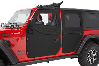 Jeep Doors Full 2-Piece Fabric Doors For Jeep 2020-2024 Gladiator Clear Vinyl Front Pair Bestop