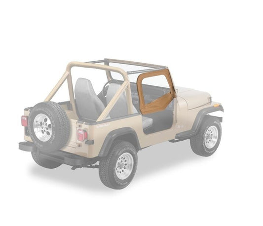 Bestop Rounded Upper Half Doors Rear Corner Jeep 1988-1995 Wrangler YJ Fits Supertop Classic 54599, 51599 Bestop