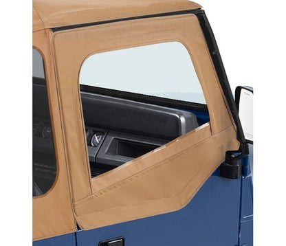 Square Upper Half Doors Rear Corner Jeep 1988-1995 Wrangler YJ Fits original factory hardware or Replace-A-Top Bestop