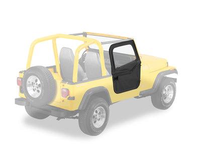 Jeep Doors Full 2-Piece Fabric Doors For Jeep 1980-1986 CJ7 Clear Vinyl Pair Bestop-2