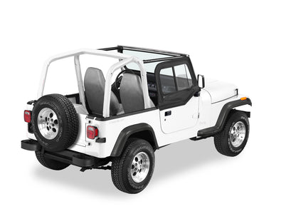 Square Upper Door Sliders Rear Corner Jeep 1988-1995 Wrangler YJ Fits original factory hardware or Replace-A-Top 51120, 51123 Single Sliding Bestop-1