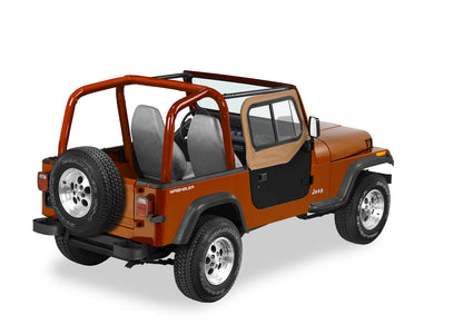 Square Upper Door Sliders Rear Corner Jeep 1988-1995 Wrangler YJ Fits original factory hardware or Replace-A-Top 51120, 51123 Single Sliding Bestop