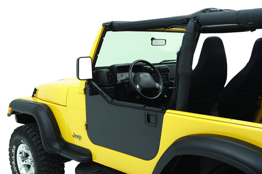 HighRock 4x4 Element Door Enclosure Panels For Jeep 1976-1986 CJ7 Front Black Bestop