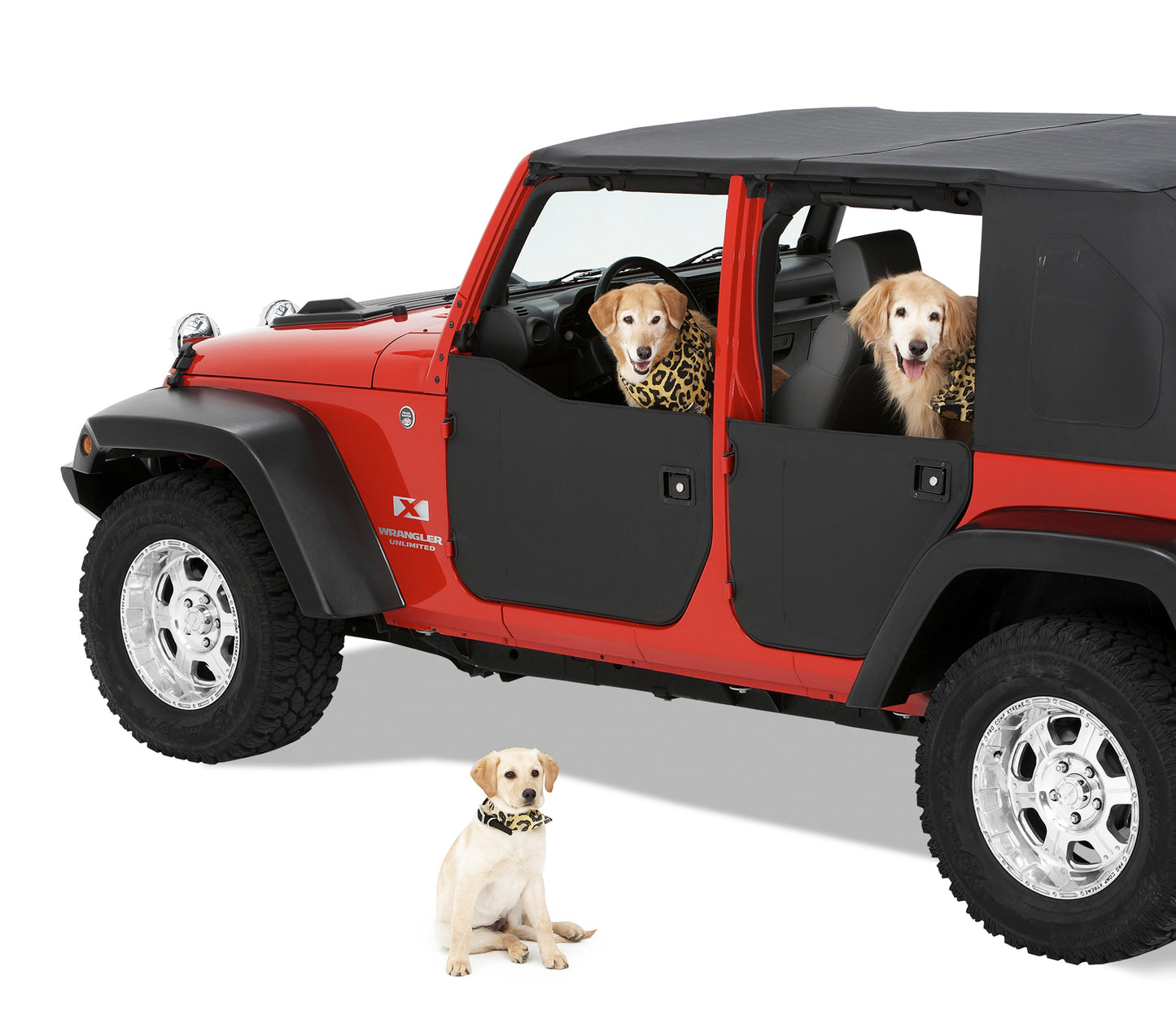 Bestop HighRock 4x4 Element Door Enclosure Panels For Jeep 2007-2018 Wrangler JK Black Bestop