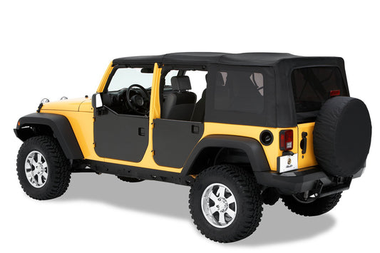 HighRock 4x4 Element Door Enclosure Panels For Jeep 2007-2018 Wrangler JK Black Bestop-1