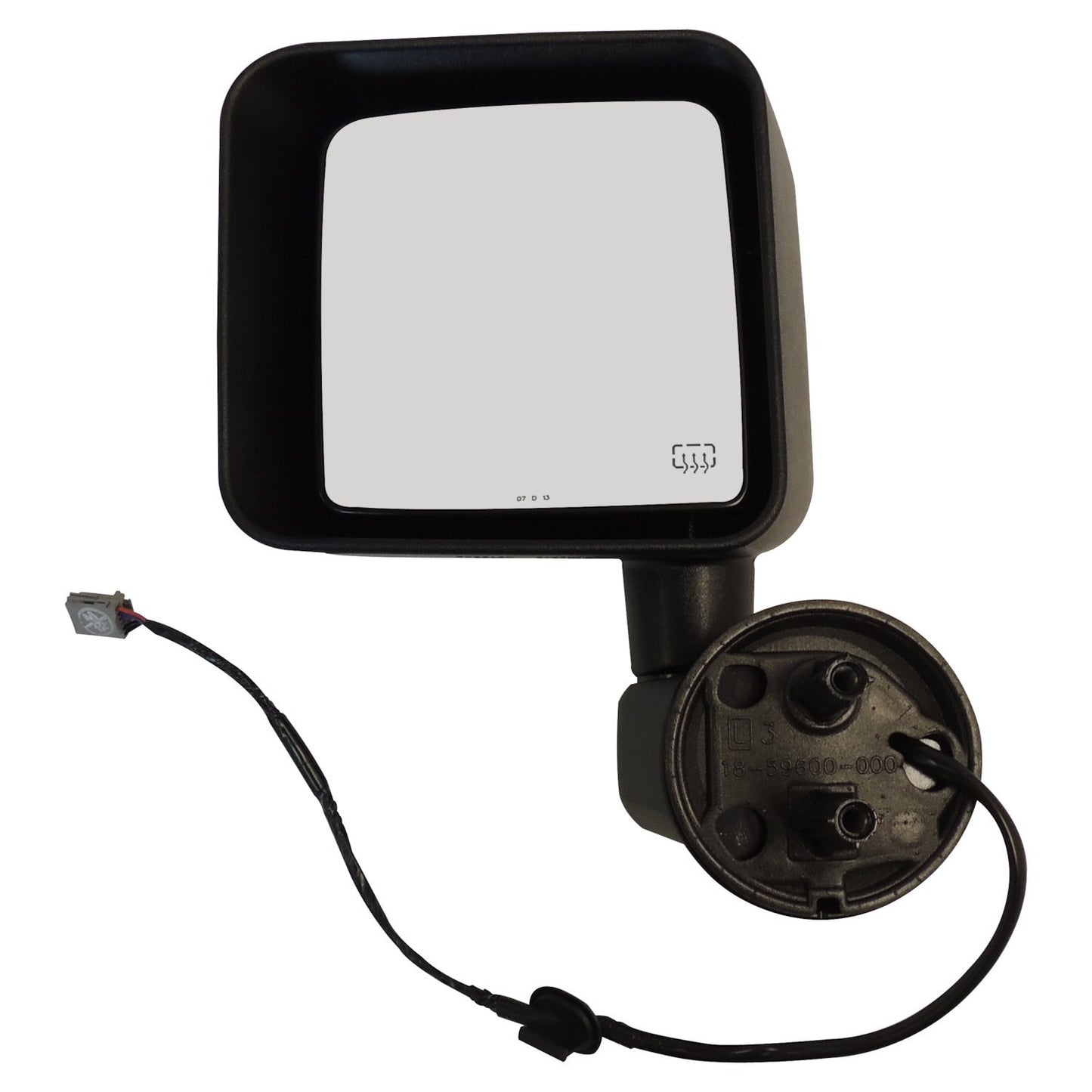 Left Power Heated Convex Door Mirror for Jeep JK Wrangler 11-13 (Export Only) Crown Automotive