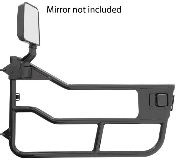 Jeep Tube Doors HighRock 4x4 Element Doors For Jeep 1997-2006 Wrangler TJ Front Matte Black Bestop