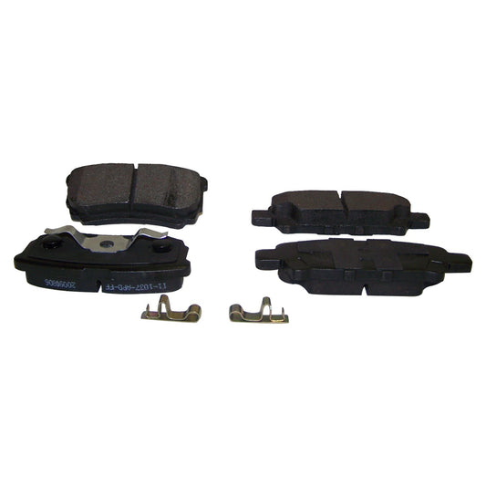 Rear Brake Pad Set for 2007-2017 Jeep MK Compass, Patriot w/ 10.31 Inch Rotors Crown Automotive