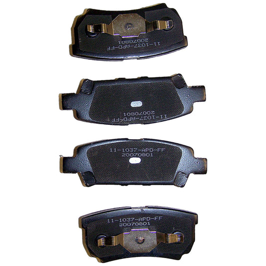 Rear Brake Pad Set for 2007-2017 Jeep MK Compass, Patriot w/ 10.31 Inch Rotors Crown Automotive-1
