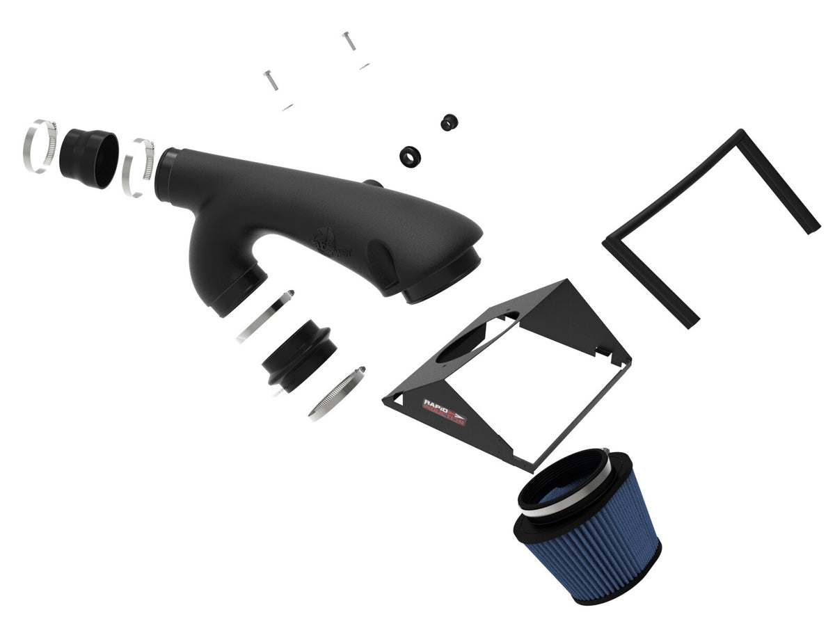 Rapid Induction Cold Air Intake System w/ Pro 5R Filter Ford F-150 21-26 V6-3.5L (tt) aFe Power-1