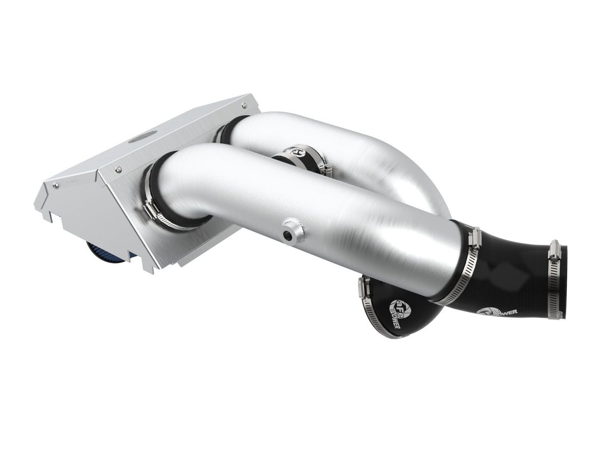 Rapid Induction Cold Air Intake System w/ Pro 5R Filter Brushed Ford F-150 Raptor 21-26 V6-3.5L (tt) aFe Power-2
