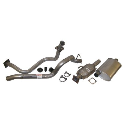 Exhaust Kit for 1987-1992 Jeep YJ Wrangler w/ 2.5L Engine Crown Automotive