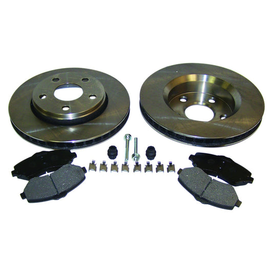 Front Disc Brake Service Kit for 07-18 Jeep JK Wrangler w/ 11.89 Inch Rotors Crown Automotive