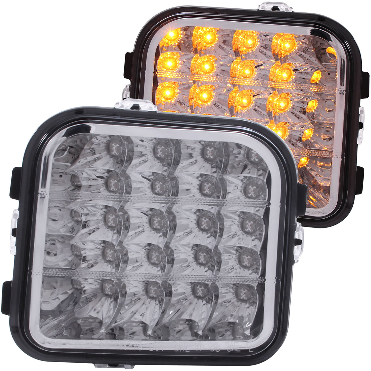 Cornering Light Assembly Euro Clear Lens Chrome Housing Pair Hummer H2/H3 2006-2008 AnzoUSA