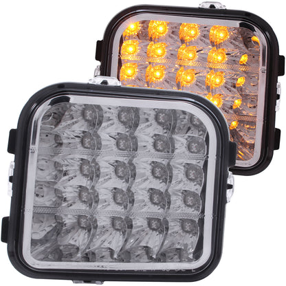 Cornering Light Assembly Euro Clear Lens Chrome Housing Pair Hummer H2/H3 2006-2008 AnzoUSA