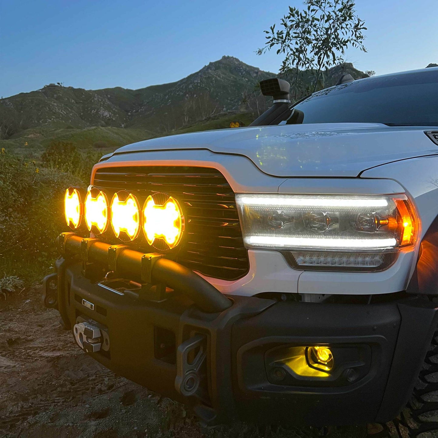 Head Light Cover Light Shield SAE Driving Yellow KC Hilites-11