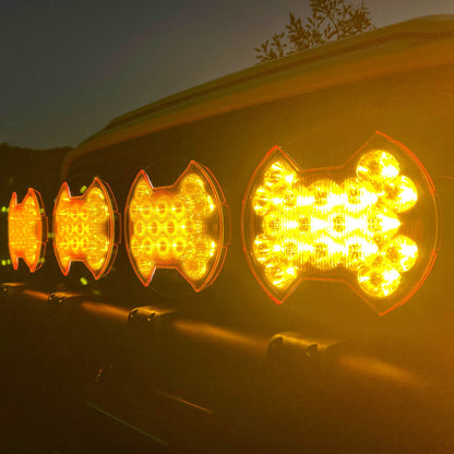 Head Light Cover Light Shield SAE Driving Yellow KC Hilites-12