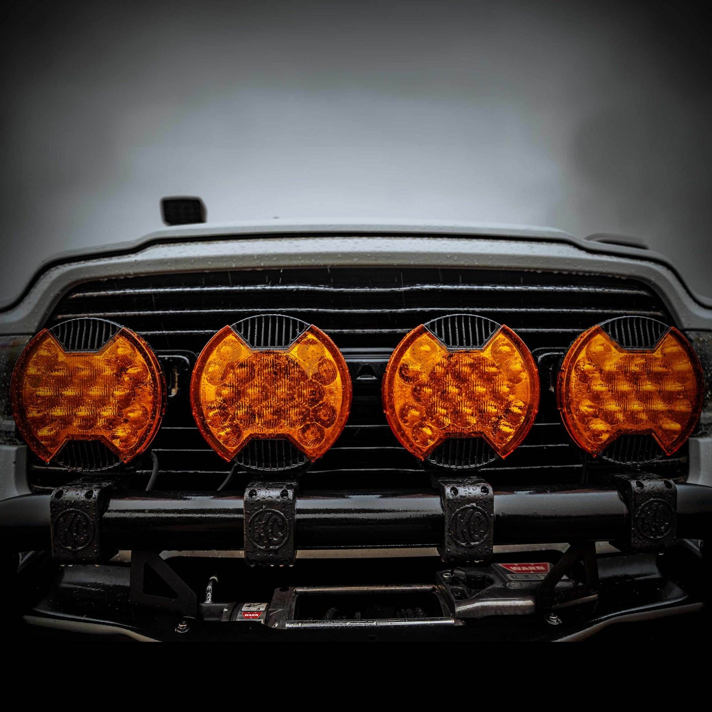 Head Light Cover Light Shield Driving Amber KC Hilites-10
