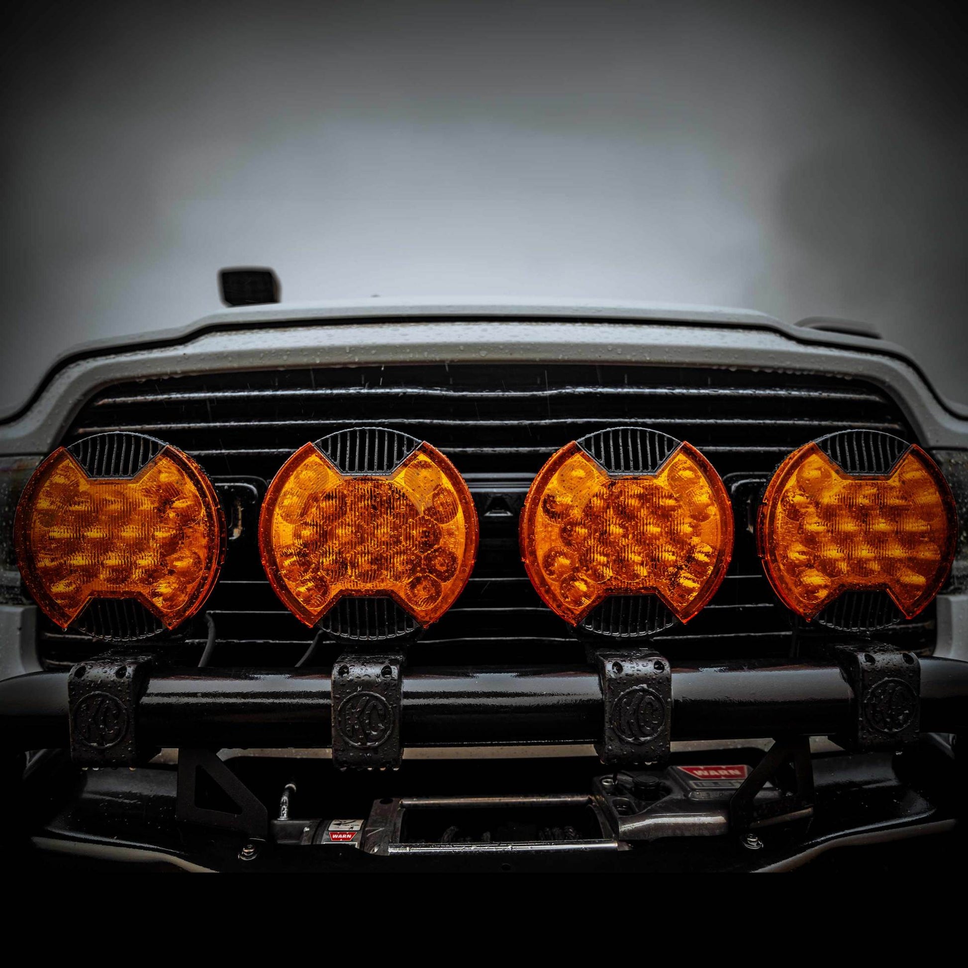 Head Light Cover Light Shield Driving Amber KC Hilites-10