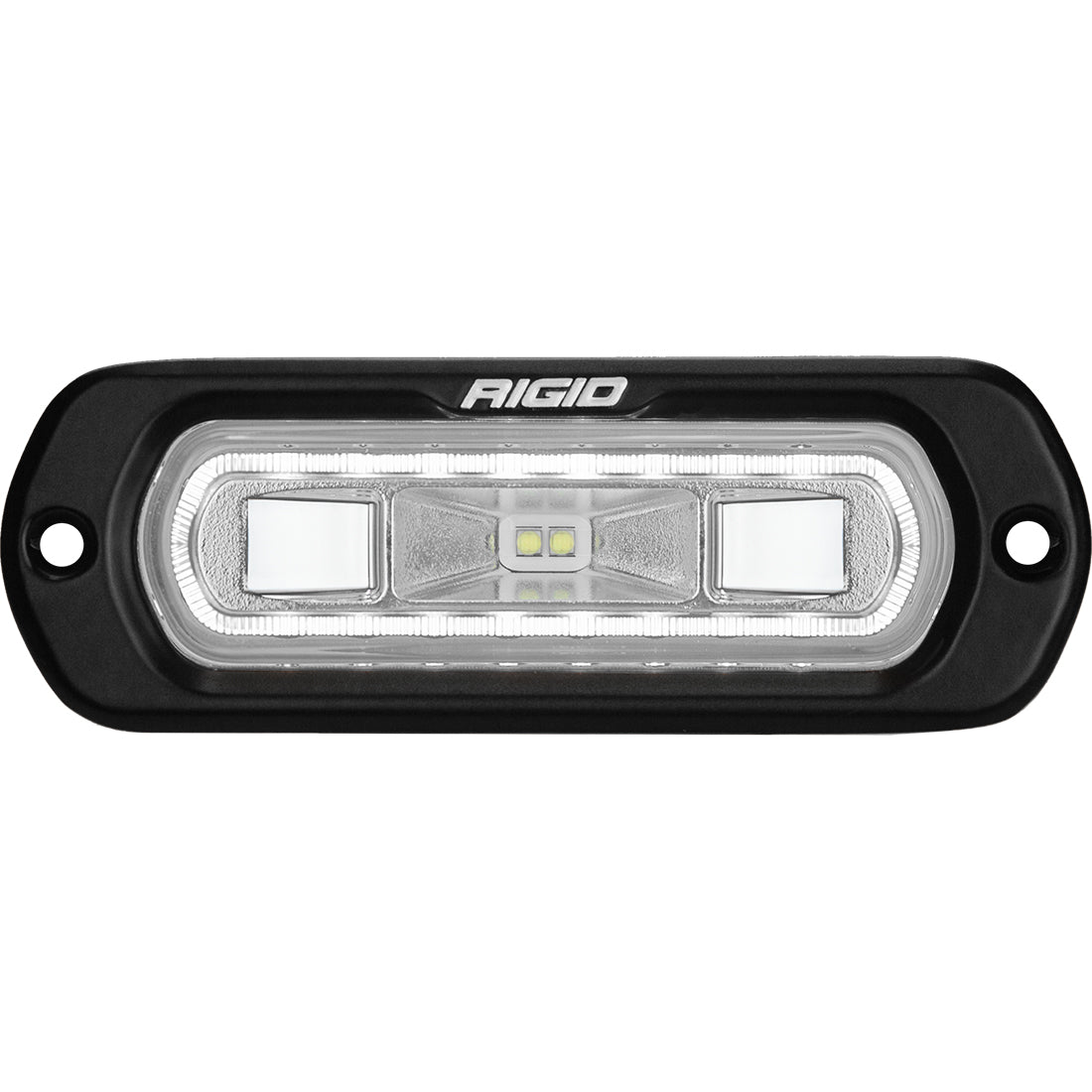 Rigid Industries SR-L Series Marine Spreader Pod 2 Wire Flush Mount Black With Halo RIGID Industries