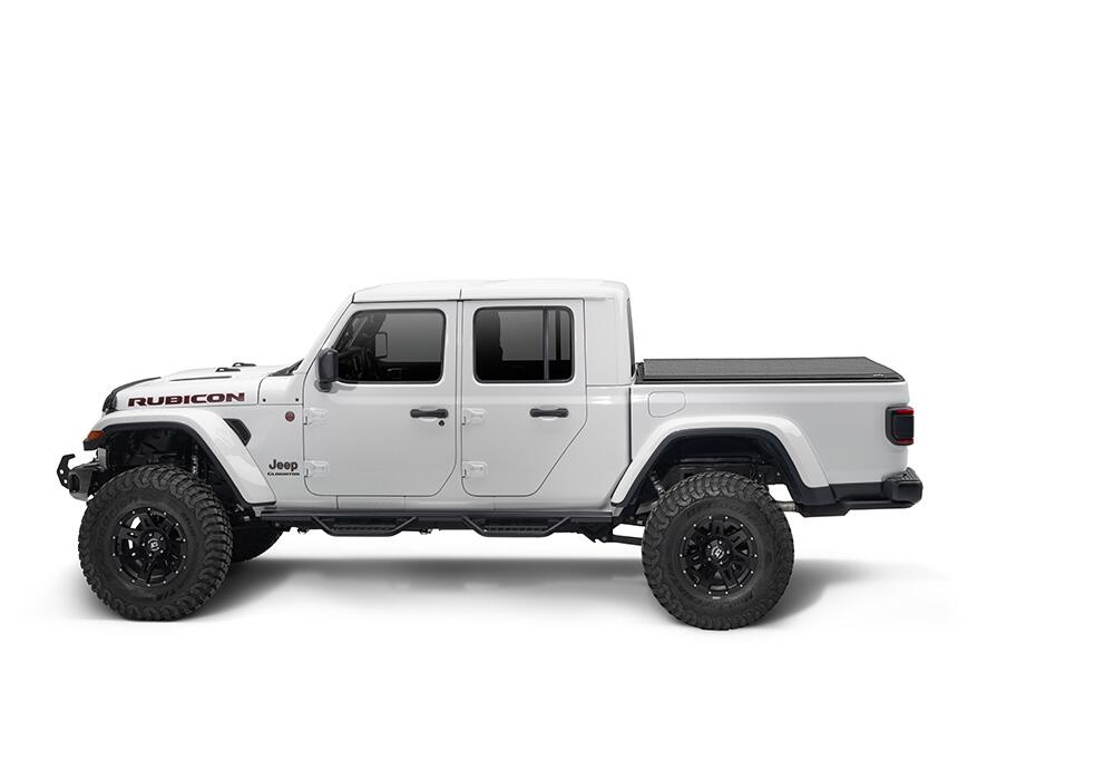 Lo Pro Tonneau Cover Black 2020-2025 Jeep Gladiator with or without Trail Rail System Truxedo-10
