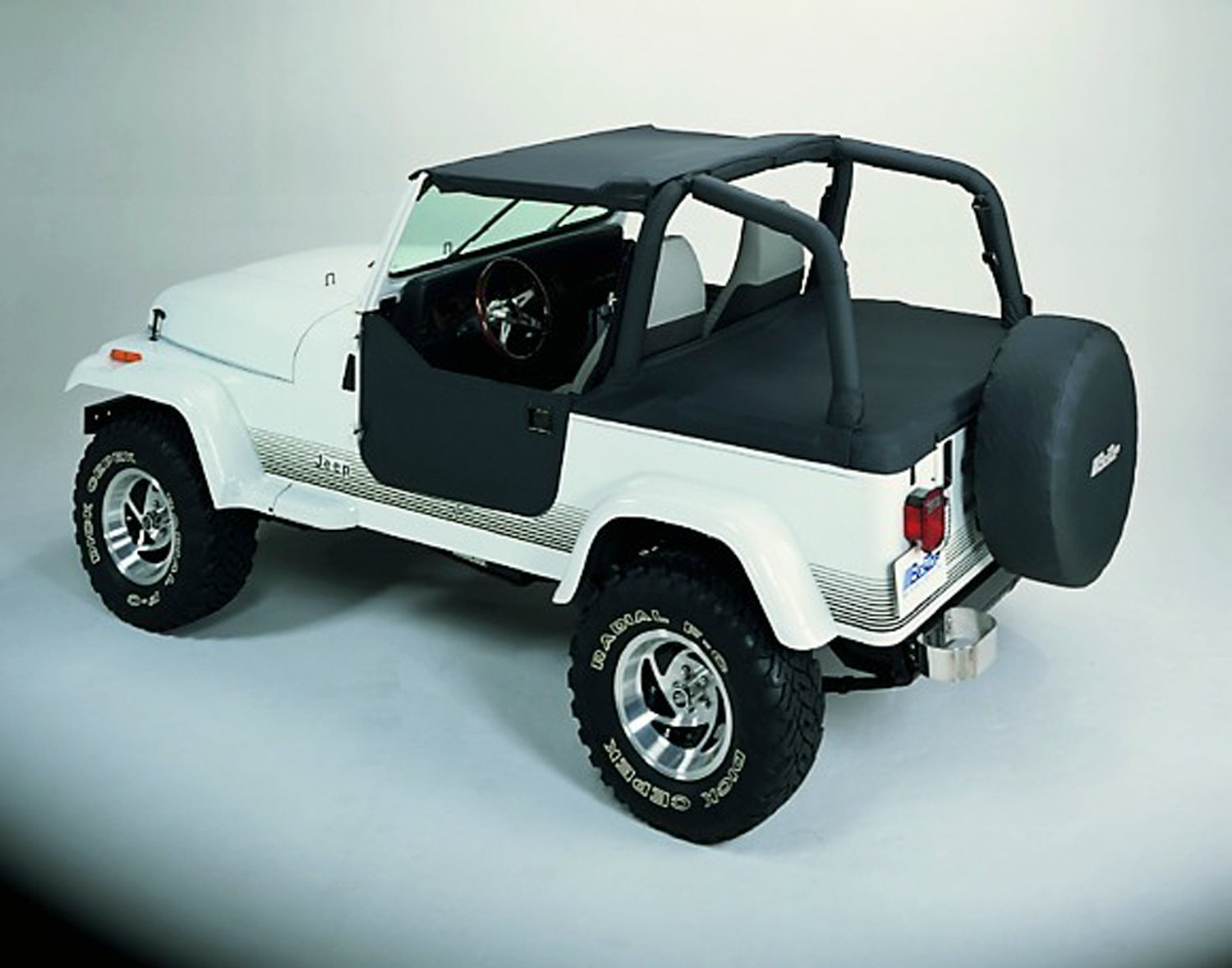 Jeep CJ7 Bikini Top Strapless Standard Targa Style Bikini Top For Jeep 1980-1986 CJ7 Black Denim Bestop