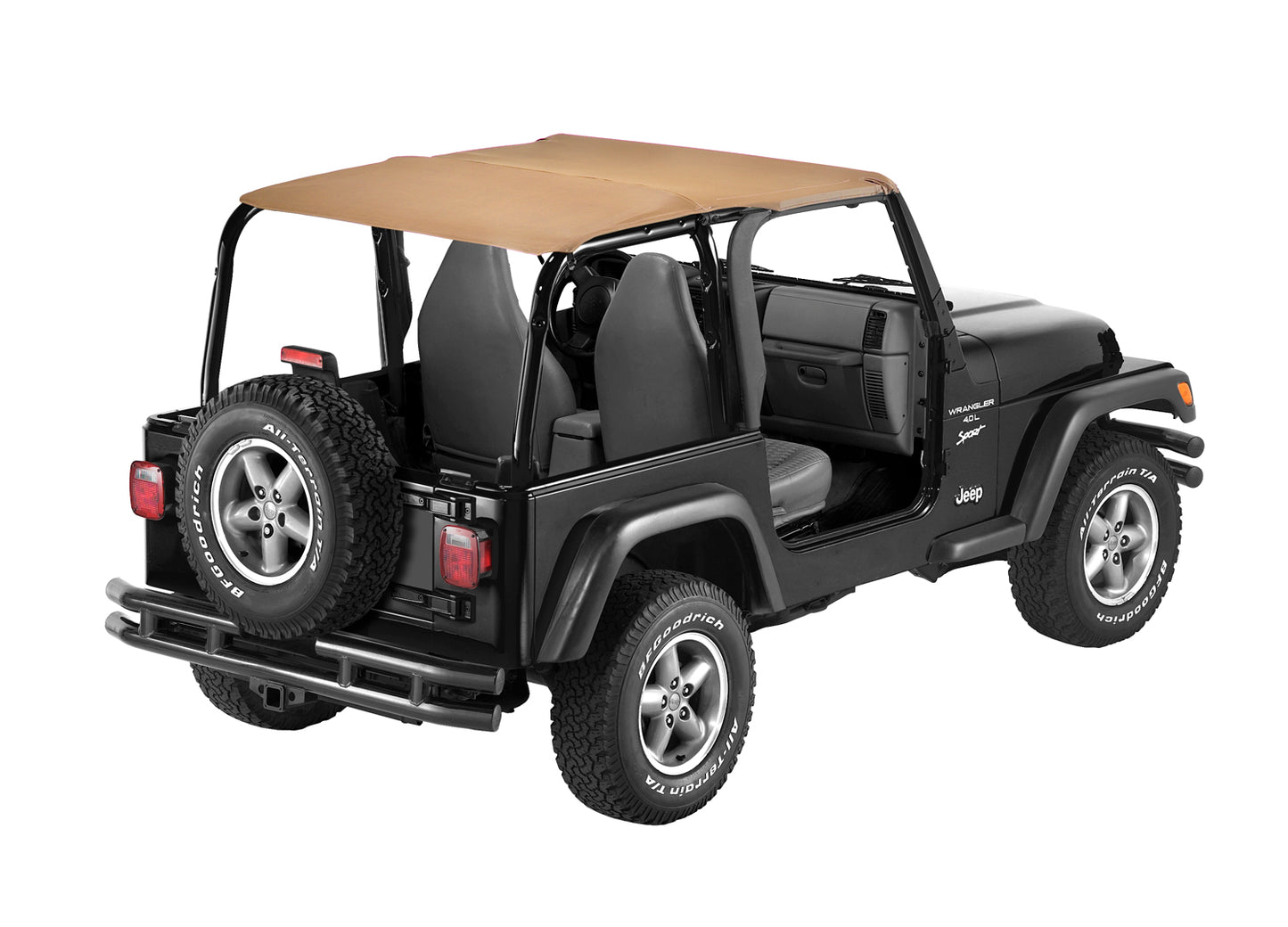 Jeep Bikini Top Header Safari Bikini Tops For Jeep 1997-2002 Wrangler TJ Bestop-5