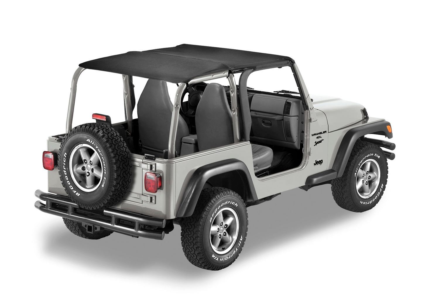 Jeep Bikini Top Header Safari Bikini Tops For Jeep 2003-2006 Wrangler TJ Bestop