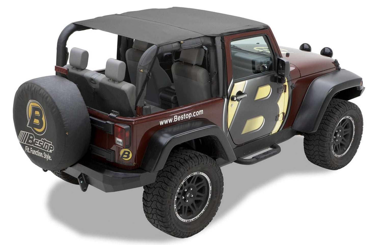 Jeep Bikini Top Header Safari Bikini Tops For Jeep 2010-2018 Wrangler JK 2 Door Bestop-2