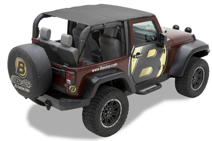 Jeep Bikini Top Header Safari Bikini Tops For Jeep 2010-2018 Wrangler JK 2 Door Bestop-2
