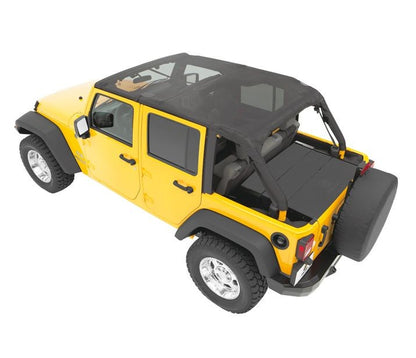 Jeep Bikini Top Header Safari Cable Style Bikini Tops For Jeep 2010-2018 Wrangler JK 4 Door Bestop-1