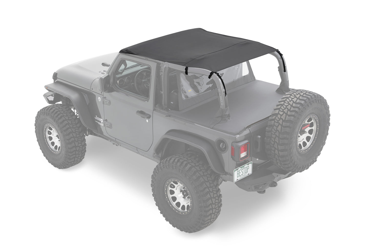 Jeep Bikini Top Header Safari Bikini Tops For Jeep 2010-2018 Wrangler JK 2 Door Bestop-1