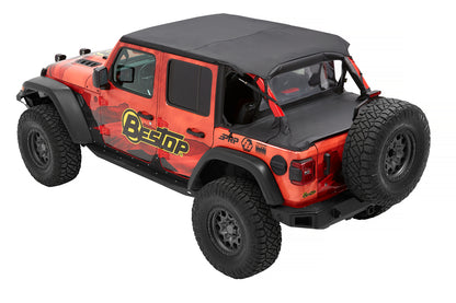 Header Safari Cable Style Bikini Jeep '18-26 Wrangler JL 4-Door Black Diamond Bestop-2
