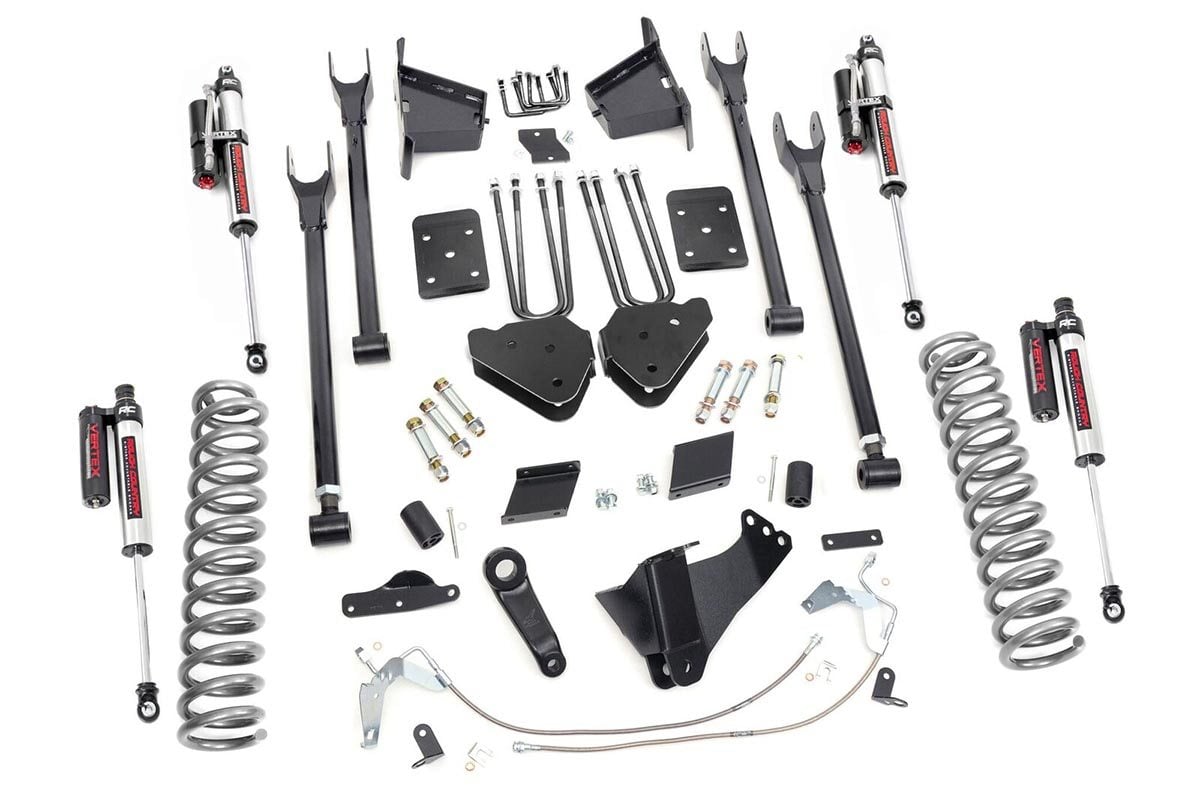 6 Inch Lift Kit | 4 Link | OVLD | Vertex | Ford F-250 Super Duty 4WD (15-16) Rough Country