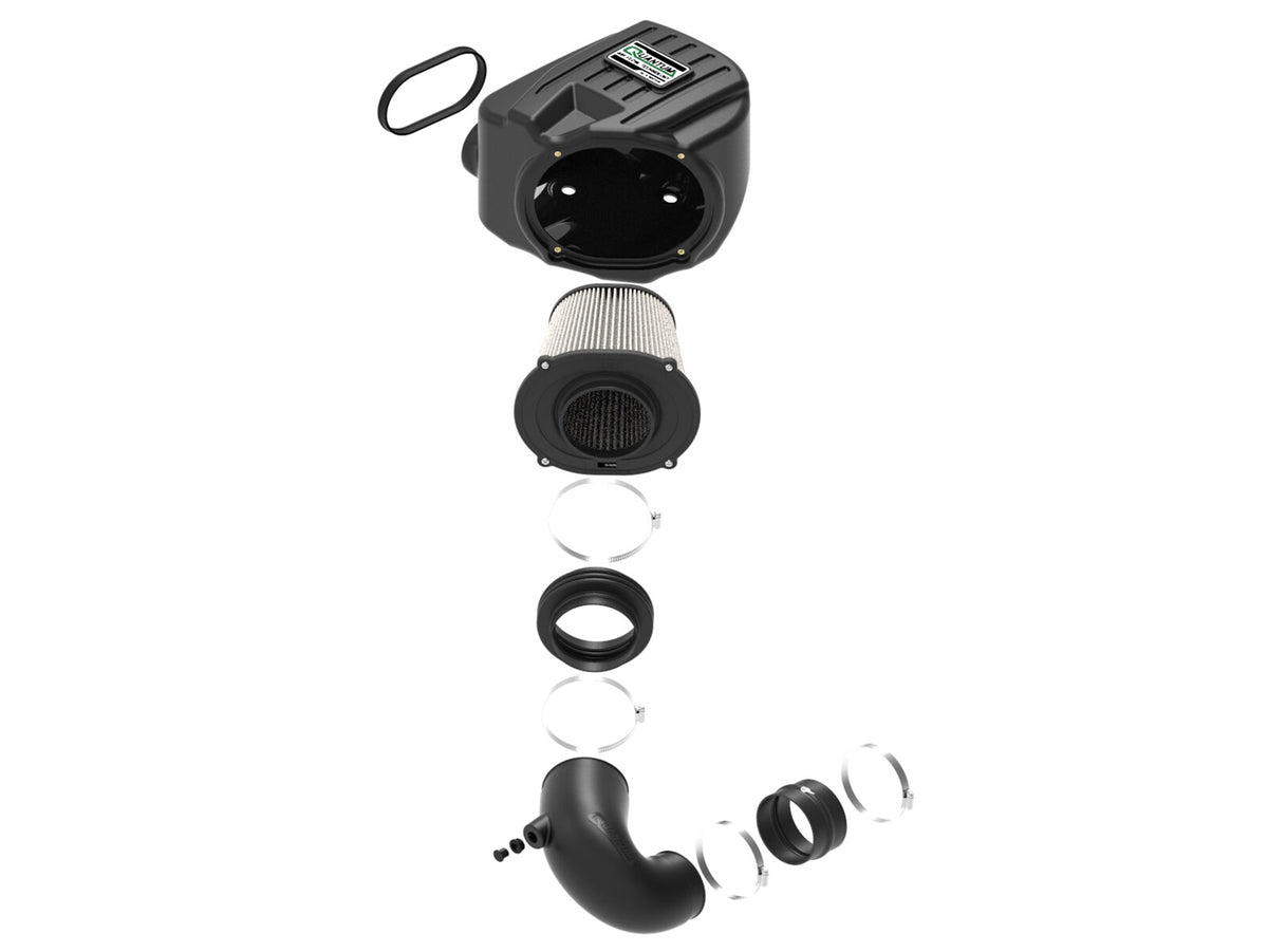 Quantum Cold Air Intake System w/ Pro Dry S Filter Dodge Diesel Trucks 94-02 L6-5.9L (td) aFe Power-4