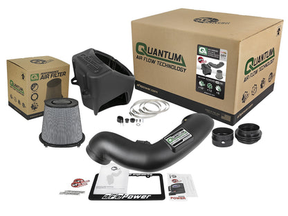 Quantum Cold Air Intake System w/ Pro Dry S Filter Ford Diesel Trucks 17-19 V8-6.7L (td) aFe Power-5