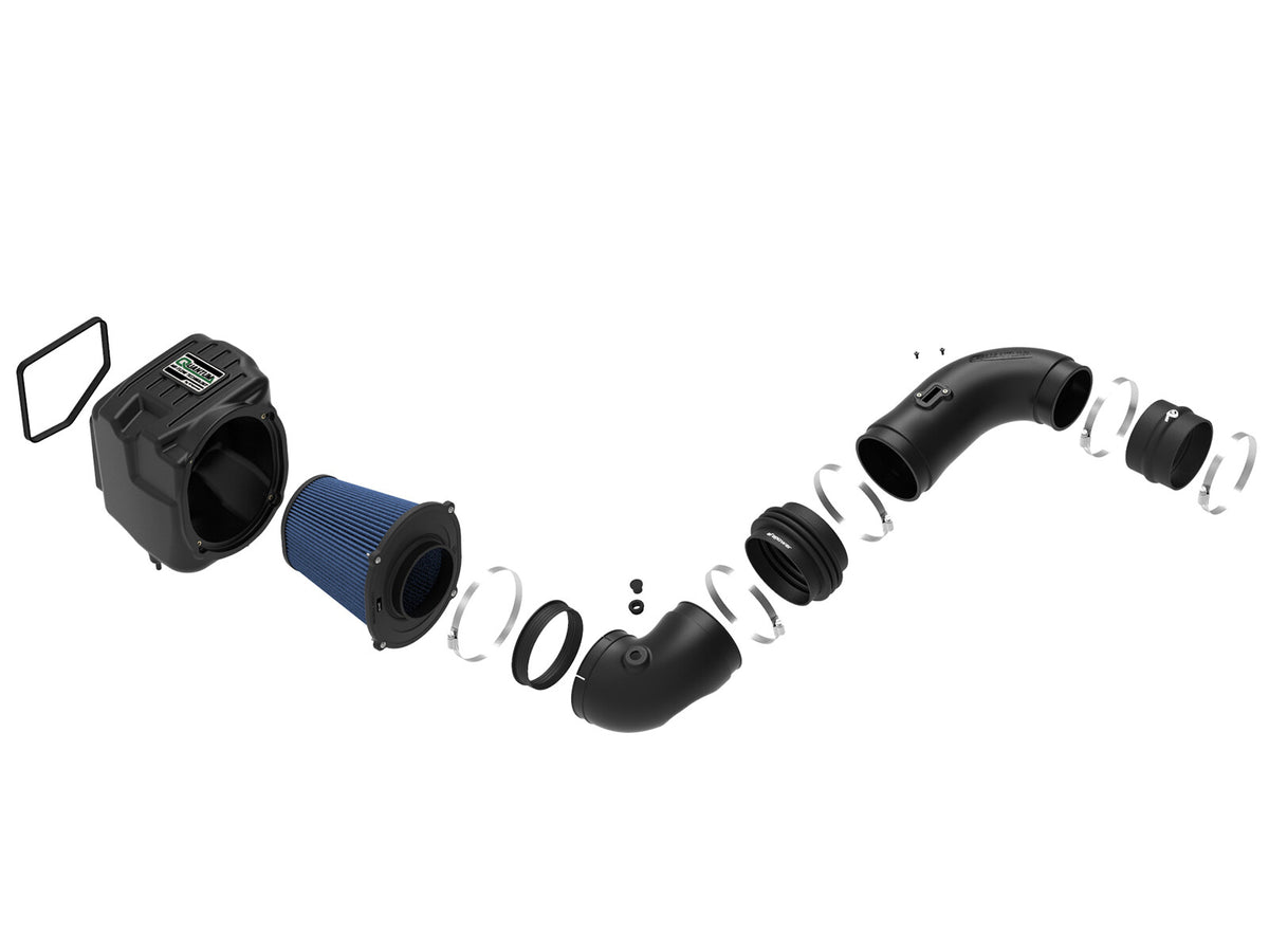 Quantum Cold Air Intake System w/ Pro 5R Filter GM Diesel Trucks 07.5-10 V8-6.6L (td) Lmm aFe Power-4