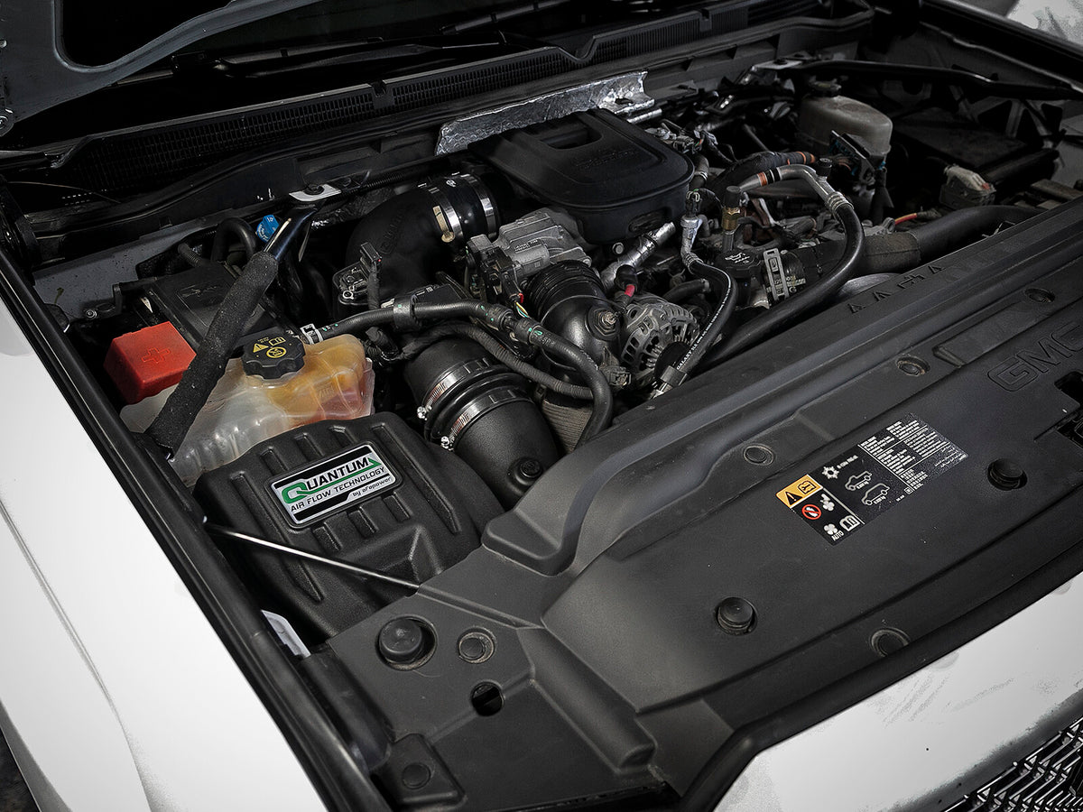 Quantum Cold Air Intake System w/ Pro Dry S Filter GM Diesel Trucks 11-16 V8-6.6L (td) Lml aFe Power-5
