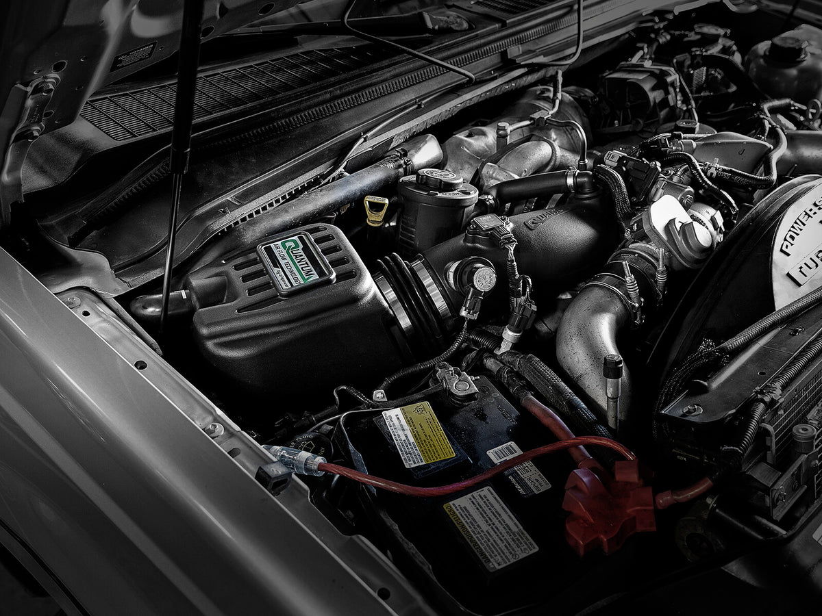 Quantum Cold Air Intake System w/ Pro Dry S Filter Ford Diesel Trucks 08-10 V8-6.4L (td) aFe Power-5