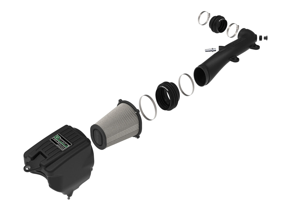 Quantum Cold Air Intake System w/ Pro Dry S Filter Jeep Wrangler (Jl)/Gladiator (Jt) 18-26 V6-3.6L aFe Power-1