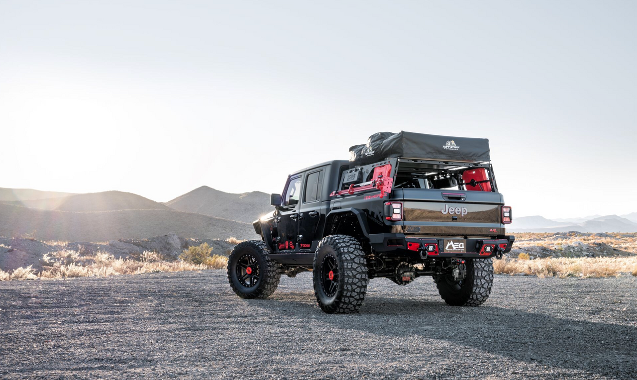 2020-2025 Jeep Gladiator Rear Bumper Full width Sensor Cutouts Reverse Light Cutouts Bodyguard Bumpers-1