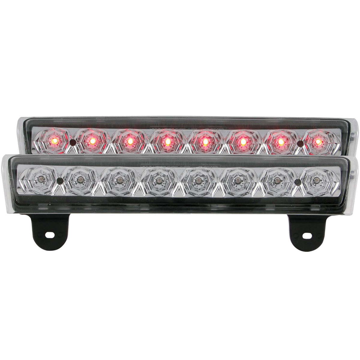 Center High Mount Stop Light LED Clear Lens Black Does Not Fit Barn Door Models Chevrolet Suburban 1500/2500/Tahoe 2000-2006, GMC Envoy/XL 2005-2006, GMC Yukon/XL 1500/XL 2500 2000-2006 AnzoUSA
